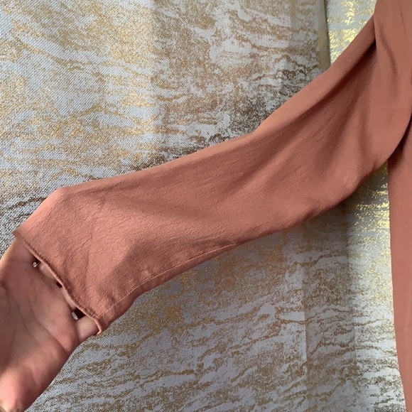 Aritzia Wilfred Free Dusty Rose Redling Blouse Size S - Picture 6 of 15